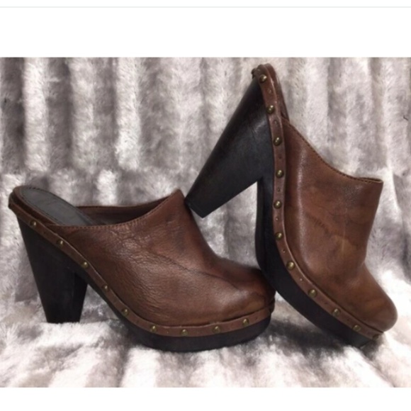 True Religion Shoes - True Religion Size 7 Distressed Leather Clog Mule